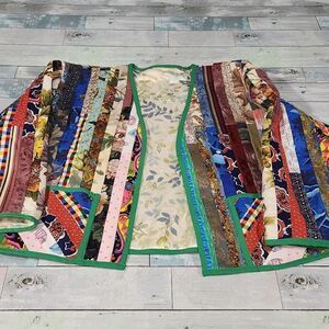 Vintage Patchwork Quilt Blazer One Size Custom Scrap Sewn